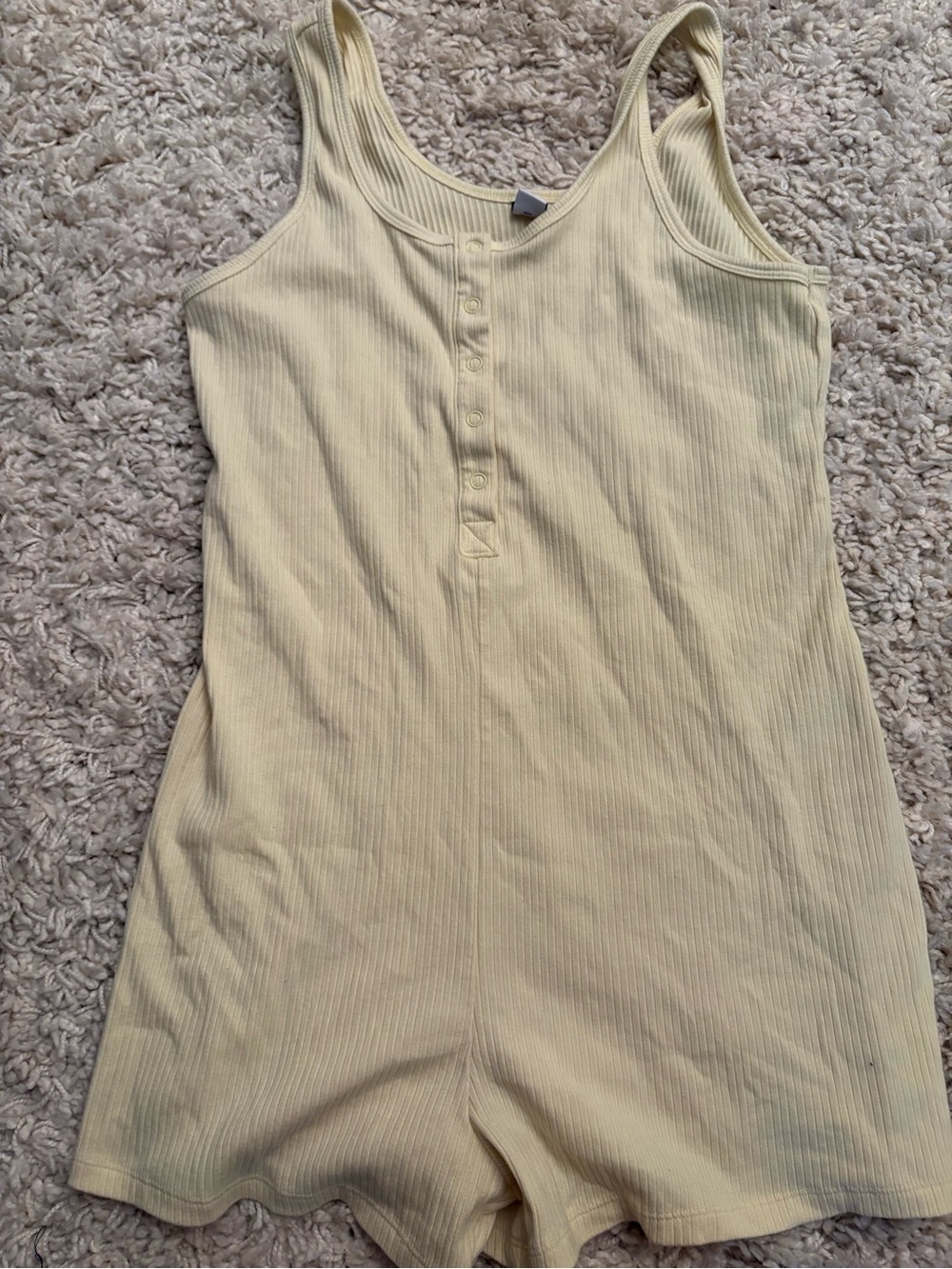 Ribbed Henley Romper